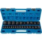 VEVOR Impact Socket Set 1/2 Inches 26 Piece Impact Sockets, Shallow Socket, 6-Point Sockets, Rugged Construction, CR-V, 1/2 Inches Drive Socket Set Impact Metric 10mm - 36mm, with Storage Cage