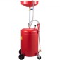 VEVOR Waste Oil Drain Tank 80 L Portable Oil Drain Air Operated Drainer Oil Change, Oil Drain Container, Fluid Fuel Transfer Drinage Ρυθμιζόμενο ύψος χοάνης, με τροχό για εύκολη αφαίρεση λαδιού