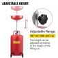 VEVOR Waste Oil Drain Tank 80 L Portable Oil Drain Air Operated Oil Drainer Αλλαγή λαδιού, δοχείο αποστράγγισης λαδιού, ρυθμιζόμενο ύψος χοάνης αποστράγγισης μεταφοράς υγρού καυσίμου, με βαλβίδα ρύθμισης πίεσης