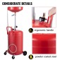 VEVOR Waste Oil Drain Tank 80 L Portable Oil Drain Air Operated Oil Drainer Αλλαγή λαδιού, δοχείο αποστράγγισης λαδιού, ρυθμιζόμενο ύψος χοάνης αποστράγγισης μεταφοράς υγρού καυσίμου, με βαλβίδα ρύθμισης πίεσης