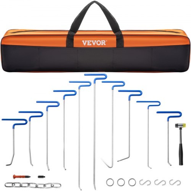 Κιτ αφαίρεσης βαθουλωμάτων VEVOR Rods, 20 τμχ Ράβδοι επισκευής βαθουλωμάτων χωρίς βαφή, ράβδοι βαθουλώματος από ανοξείδωτο χάλυβα, εργαλεία επισκευής βαθουλωμάτων ουράς φάλαινας, επαγγελματικό εργαλείο αφαίρεσης βαθουλωμάτων από χαλάζι, για μικρά βαθουλώμ