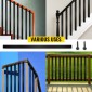 Κάγκελα VEVOR Deck, 16 Pack Metal Deck Spindles, 29,5\"x1\" Staircase Baluster με βίδες, κιγκλίδωμα καταστρώματος από κράμα αλουμινίου για ξύλο και σύνθετο κατάστρωμα, κομψό κιγκλίδωμα για εξωτερική βεράντα στο κατάστρωμα σκάλας