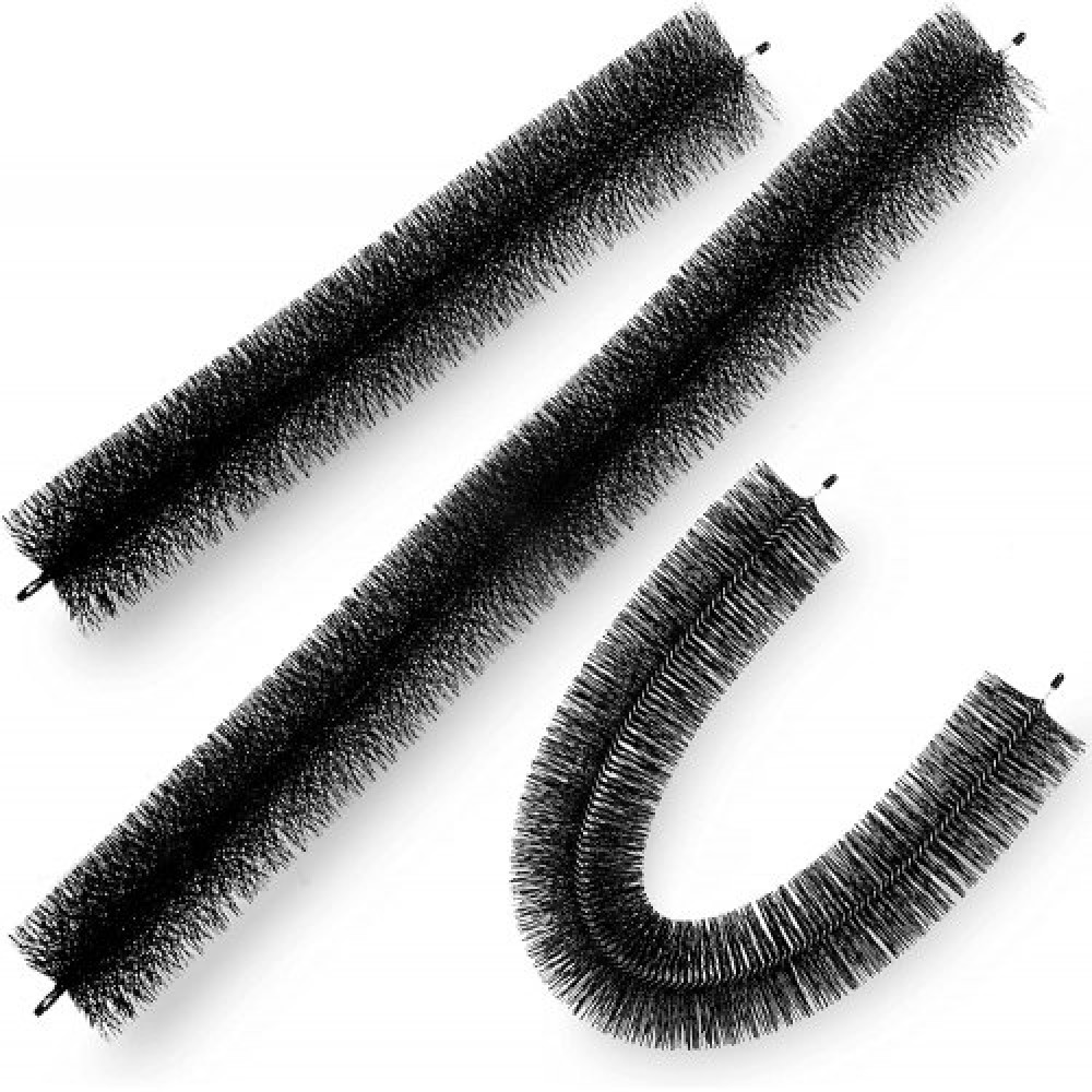 VEVOR Gutter Guard Brush With 120 FT Length Bristle, 4.33\" Dia. Gutter Brush Leaf Guard Fit for 5 Inches Gutter, Galvanized Steel Wire Gutter Brush, No Tools, DIY Gutter Leaf Guard for Keep out Debri