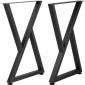 VEVOR Z Shape Μεταλλικά Πόδια Τραπεζαρίας Πόδια Τραπεζαρίας 28"x18"/71,1 x 45,7 cm Επιτραπέζια Πόδια Σετ 2