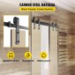 VEVOR Sliding Barn Door Hardware Kit, 365,8 cm Barn Door Kit, 149,7 kg φέρον κιτ Double Barn Door Hardware, Carbon Steel Barn Door Track, Darn door for 4,0-4,5 cm Thickness & 182,9 cm Wide Door Panel