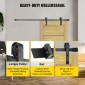 VEVOR Sliding Barn Door Hardware Kit, 365,8 cm Barn Door Kit, 149,7 kg φέρον κιτ Double Barn Door Hardware, Carbon Steel Barn Door Track, Darn door for 4,0-4,5 cm Thickness & 182,9 cm Wide Door Panel