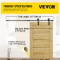 VEVOR Sliding Barn Door Hardware Kit, 365,8 cm Barn Door Kit, 149,7 kg φέρον κιτ Double Barn Door Hardware, Carbon Steel Barn Door Track, Darn door for 4,0-4,5 cm Thickness & 182,9 cm Wide Door Panel