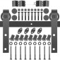 VEVOR Sliding Barn Door Hardware Kit, 365,8 cm Barn Door Kit, 149,7 kg φέρον κιτ Double Barn Door Hardware, Carbon Steel Barn Door Track, Darn door for 4,0-4,5 cm Thickness & 182,9 cm Wide Door Panel