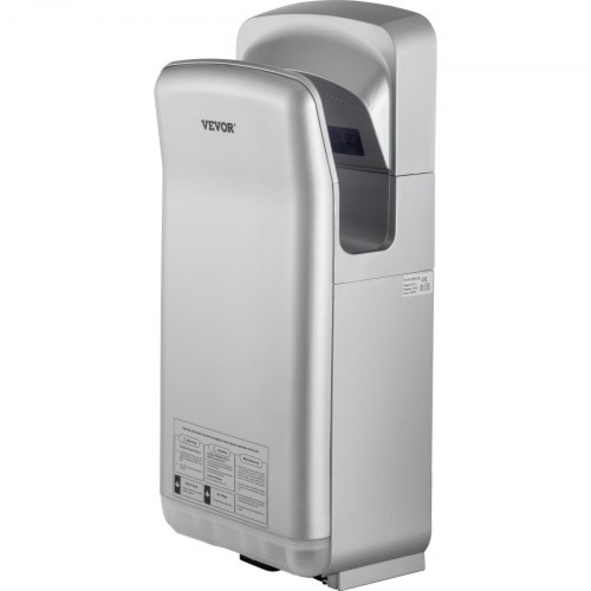 VEVOR Jet Hand Dryer, Premium Electric Commercial Blade Hand Dryer, ABS Air Dryer Hand with HEPA Filtration Mount Hand Dryer, 2000W 220V Vertical dryer, High-Speed ​​Automatic Infrared Silver