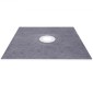 Σετ κρασιού ντους VEVOR, 121,9 x 121,9 cm στεγανή επικάλυψη ντουζιέρας με φλάντζα κεντρικής συγκόλλησης ABS 10,2 cm, σχάρα από ανοξείδωτο χάλυβα 10,2 cm, 2 κομμένα κράσπεδα ντους και μυστρί, μπαστούνια κλίσης ντους