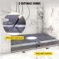 VEVOR Waterproofing Shower Kit Kit Ντους Δίσκος 48''x72'' με Κεντρική Αποχέτευση ABS