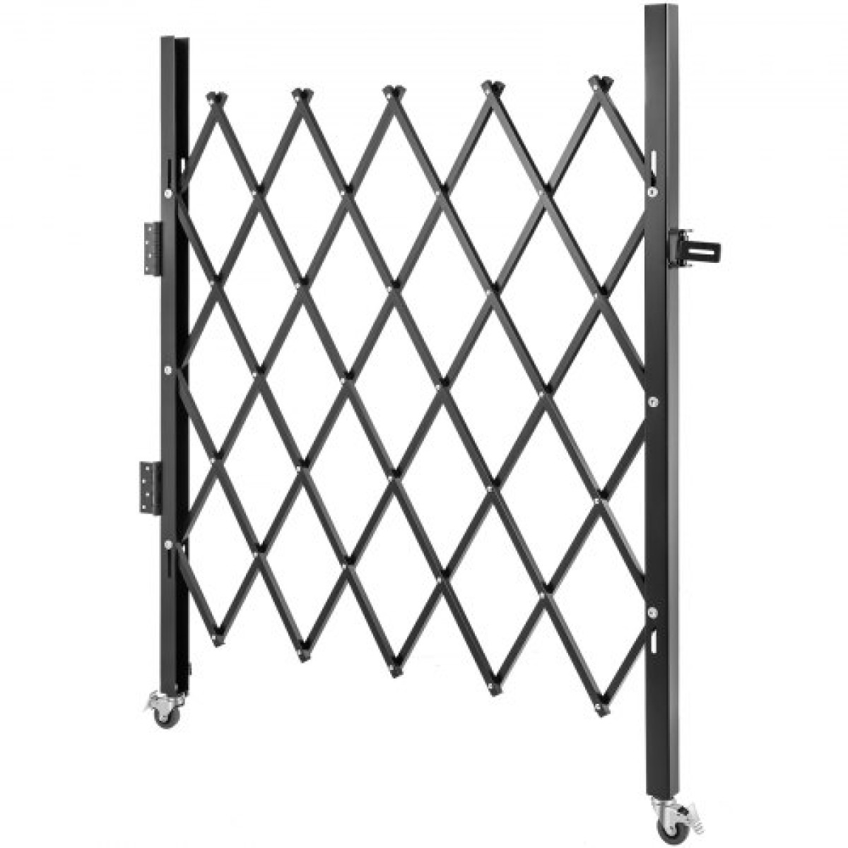 VEVOR Μονή Πτυσσόμενη Πύλη Ασφαλείας, 170 × 131 cm (Π × Υ) Πτυσσόμενη πόρτα πόρτας, Πύλη ασφαλείας από χάλυβα ακορντεόν, Εύκαμπτη πύλη ασφαλείας, κυλιόμενη πύλη φραγμού 360°, πύλη ψαλιδιού ή πόρτα με λουκέτο