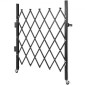 VEVOR Μονή Πτυσσόμενη Πύλη Ασφαλείας, 170 × 131 cm (Π × Υ) Πτυσσόμενη πόρτα πόρτας, Πύλη ασφαλείας από χάλυβα ακορντεόν, Εύκαμπτη πύλη ασφαλείας, κυλιόμενη πύλη φραγμού 360°, πύλη ψαλιδιού ή πόρτα με λουκέτο