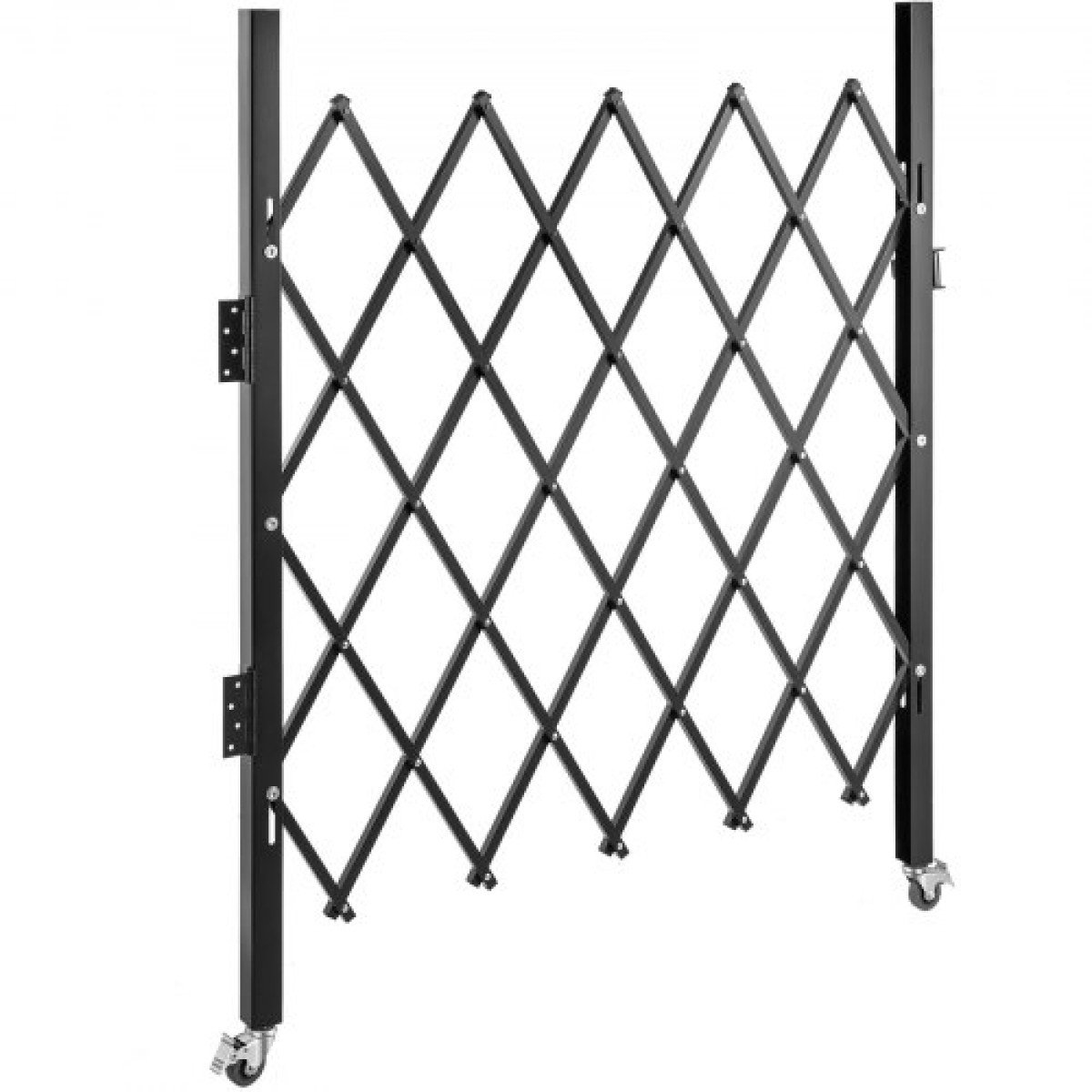 VEVOR Μονή Πτυσσόμενη Πύλη Ασφαλείας, 180 × 161 cm(Π × Υ) Πτυσσόμενη Πύλη πόρτας, Πύλη Ασφαλείας από χάλυβα ακορντεόν, Εύκαμπτη Πύλη Ασφαλείας Επέκτασης, Πύλη Barricade Rolling 360°, Πύλη/Πόρτα ψαλιδιού με λουκέτο