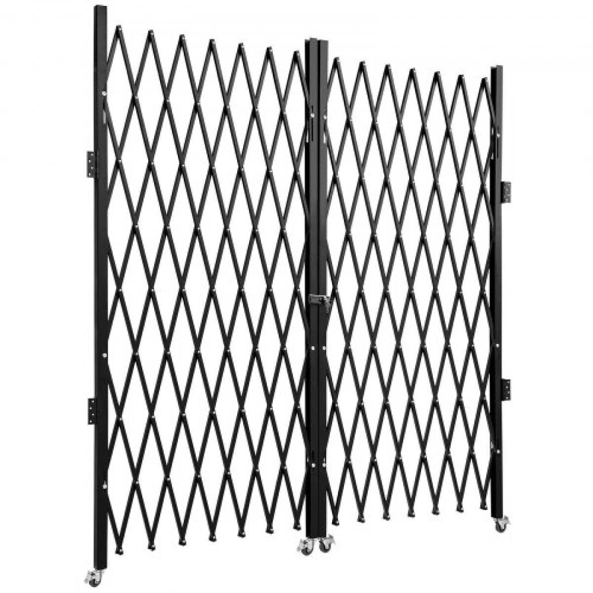 Διπλή Πτυσσόμενη Πύλη Ασφαλείας VEVOR, 382 × 214 cm(Π × Υ) Πτυσσόμενη πύλη πόρτας, Πύλη ασφαλείας από χάλυβα ακορντεόν, εύκαμπτη επεκτεινόμενη πύλη ασφαλείας, κυλιόμενη πύλη φραγής 360°, πύλη ψαλιδιού ή πόρτα με κλειδιά
