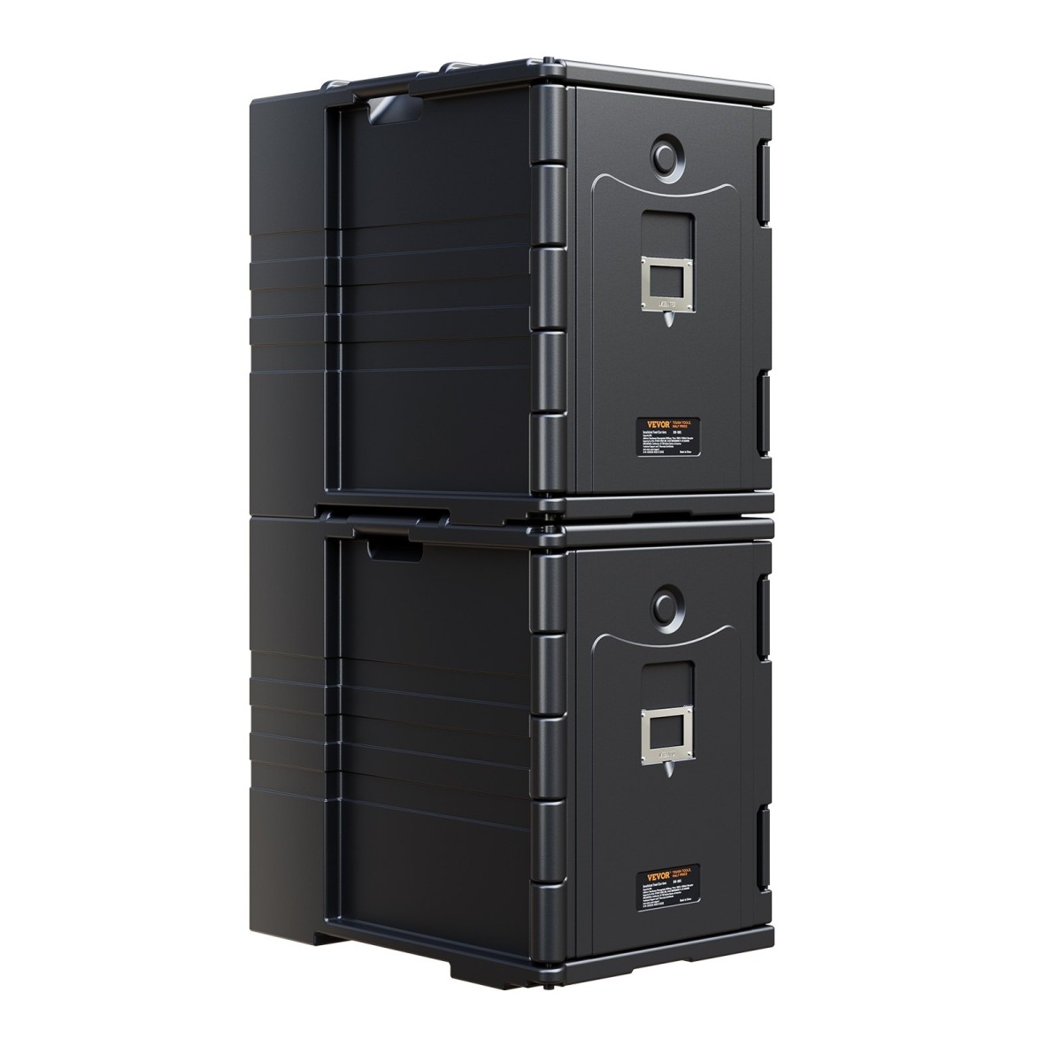Βάση μεταφοράς φαγητού VEVOR Insulated, Hot Box 90 L για Catering, LLDPE Food Box Carrier με διπλές πόρπες, Front Loading Food Warner με λαβές, Stackable End Loader για εστιατόριο, κυλικείο, κ.λπ. Bla