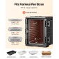 Βάση μεταφοράς φαγητού VEVOR Insulated, Hot Box 90 L για Catering, LLDPE Food Box Carrier με διπλές πόρπες, Front Loading Food Warner με λαβές, Stackable End Loader για εστιατόριο, κυλικείο, κ.λπ. Bla