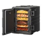 Βάση μεταφοράς φαγητού VEVOR Insulated, Hot Box 90 L για Catering, LLDPE Food Box Carrier με διπλές πόρπες, Front Loading Food Warner με λαβές, Stackable End Loader για εστιατόριο, κυλικείο, κ.λπ. Bla