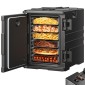 Βάση μεταφοράς φαγητού VEVOR Insulated, Hot Box 90 L για Catering, LLDPE Food Box Carrier με διπλές πόρπες, Front Loading Food Warner με λαβές, Stackable End Loader για εστιατόριο, κυλικείο, κ.λπ. Bla