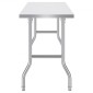 VEVOR Commercial Table Workstation 121,9x61 cm Πτυσσόμενο Εμπορικό Τραπέζι Προετοιμασίας, Πτυσσόμενο τραπέζι από ανοξείδωτο ατσάλι βαρέως τύπου με φορτίο 299,8 kg, Τραπέζι εργασίας κουζίνας, Ασημένιο Stainless Steel Kitchen Island