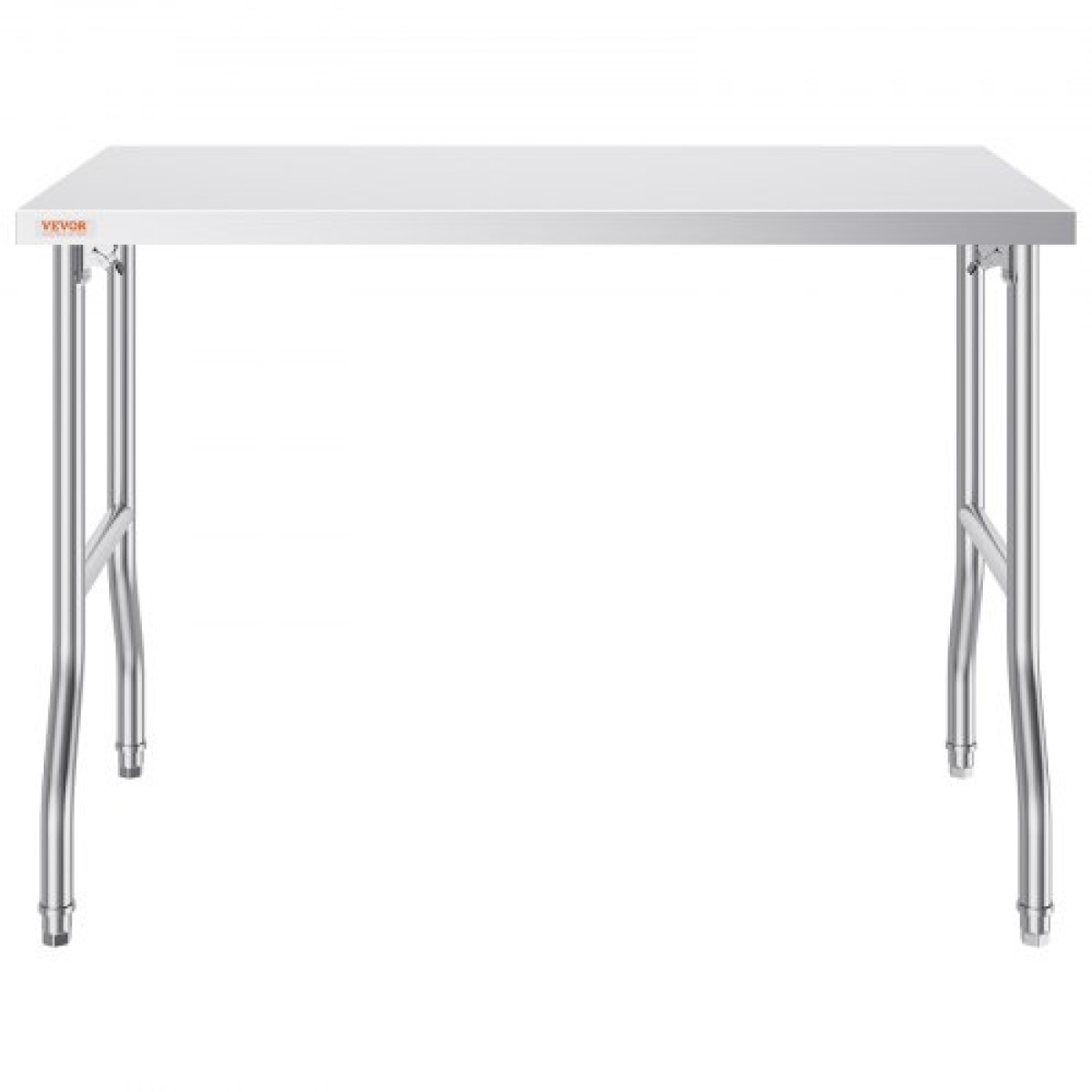 VEVOR Commercial Table Workstation 121,9x61 cm Πτυσσόμενο Εμπορικό Τραπέζι Προετοιμασίας, Πτυσσόμενο τραπέζι από ανοξείδωτο ατσάλι βαρέως τύπου με φορτίο 299,8 kg, Τραπέζι εργασίας κουζίνας, Ασημένιο Stainless Steel Kitchen Island