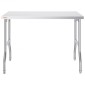 VEVOR Commercial Table Workstation 121,9x61 cm Πτυσσόμενο Εμπορικό Τραπέζι Προετοιμασίας, Πτυσσόμενο τραπέζι από ανοξείδωτο ατσάλι βαρέως τύπου με φορτίο 299,8 kg, Τραπέζι εργασίας κουζίνας, Ασημένιο Stainless Steel Kitchen Island