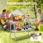 VEVOR Commercial τραπέζι εργασίας 121,9x61 cm Πτυσσόμενο Εμπορικό τραπέζι προετοιμασίας, Πτυσσόμενο τραπέζι από ανοξείδωτο ατσάλι βαρέως τύπου με φορτίο 350,2 kg, Τραπέζι εργασίας κουζίνας, Ασημί Stainless Steel Kitchen Island