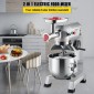 Μίξερ VEVOR Commercial Stand, Μπολ από ανοξείδωτο ατσάλι 20 Qt, 1100W 2 σε 1 Πολυλειτουργικό ηλεκτρικό μίξερ τροφίμων με μηχανή κοπής κρέατος & 3 ταχύτητες, Περιλαμβάνεται χτυπητήρι με γάντζο ζύμης, ιδανικό για πιτσαρία αρτοποιίας