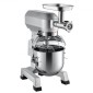 Μίξερ VEVOR Commercial Stand, Μπολ από ανοξείδωτο ατσάλι 20 Qt, 1100W 2 σε 1 Πολυλειτουργικό ηλεκτρικό μίξερ τροφίμων με μηχανή κοπής κρέατος & 3 ταχύτητες, Περιλαμβάνεται χτυπητήρι με γάντζο ζύμης, ιδανικό για πιτσαρία αρτοποιίας