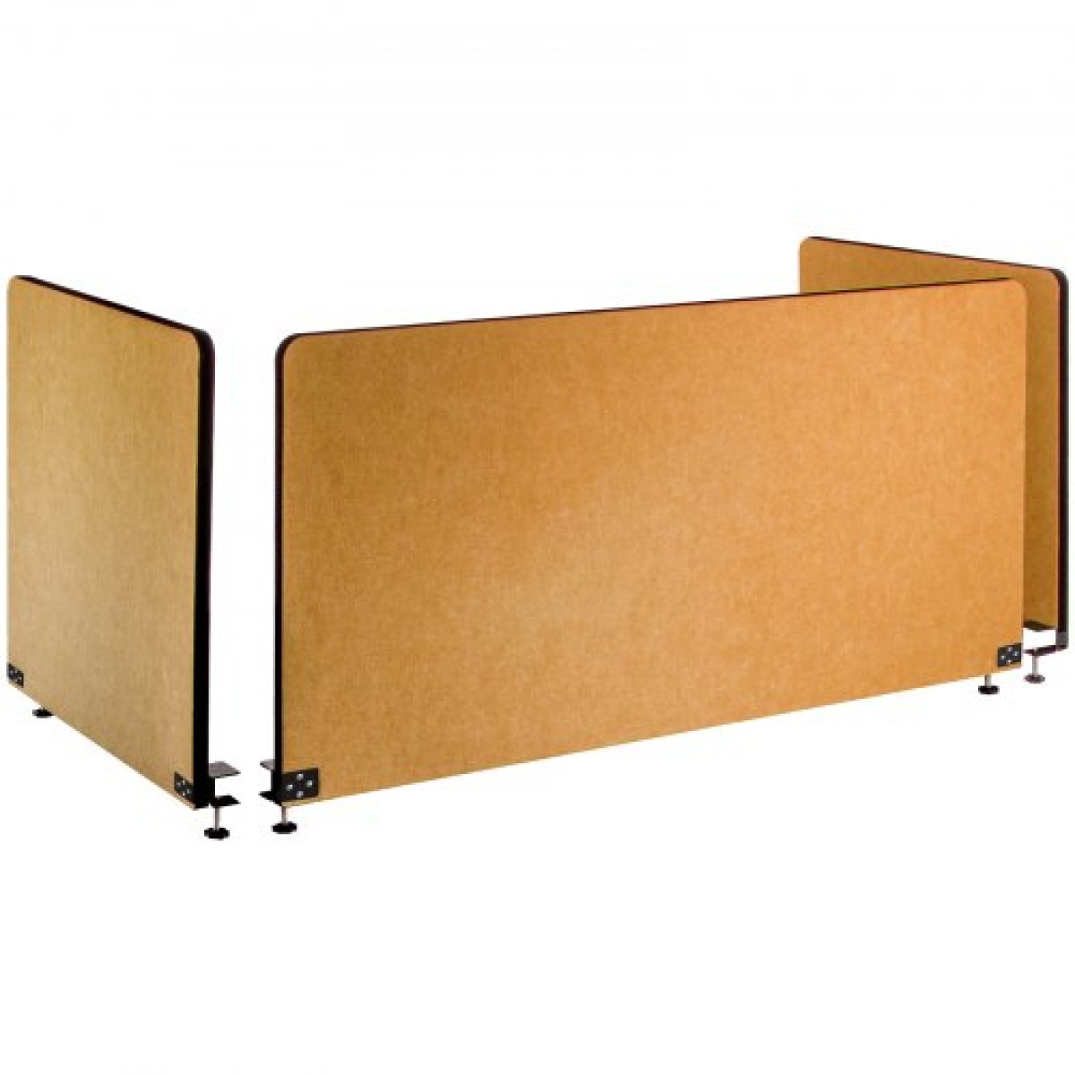 VEVOR Desk Divider 60'' Desk Privacy Panel, 3 panels Privacy Acoustic panel, Sound Absorbing Acoustic Privacy panel, Μειώστε το θόρυβο και τις οπτικές περισπασμούς, Ελαφρύ κίτρινο διαχωριστικό με σφιγκτήρα