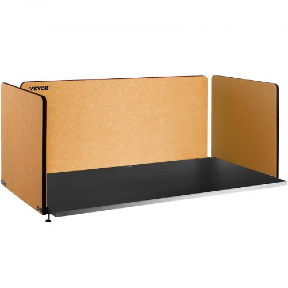 VEVOR Desk Divider 60'' Desk Privacy Panel, 3 Panels Privacy Acoustic Panel, Sound Absorbing Acoustic Privacy Panel, Reduce Noise and Visual Distractions, Lightweight Clamp-on Divider Yellow