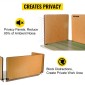 VEVOR Desk Divider 60'' Desk Privacy Panel, 3 panels Privacy Acoustic panel, Sound Absorbing Acoustic Privacy panel, Μειώστε το θόρυβο και τις οπτικές περισπασμούς, Ελαφρύ κίτρινο διαχωριστικό με σφιγκτήρα