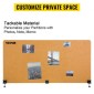VEVOR Desk Divider 60'' Desk Privacy Panel, 3 panels Privacy Acoustic panel, Sound Absorbing Acoustic Privacy panel, Μειώστε το θόρυβο και τις οπτικές περισπασμούς, Ελαφρύ κίτρινο διαχωριστικό με σφιγκτήρα