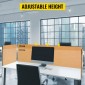 VEVOR Desk Divider 60'' Desk Privacy Panel, 3 panels Privacy Acoustic panel, Sound Absorbing Acoustic Privacy panel, Μειώστε το θόρυβο και τις οπτικές περισπασμούς, Ελαφρύ κίτρινο διαχωριστικό με σφιγκτήρα