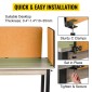 VEVOR Desk Divider 60'' Desk Privacy Panel, 3 panels Privacy Acoustic panel, Sound Absorbing Acoustic Privacy panel, Μειώστε το θόρυβο και τις οπτικές περισπασμούς, Ελαφρύ κίτρινο διαχωριστικό με σφιγκτήρα