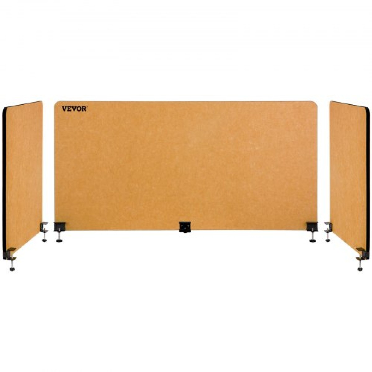 VEVOR Desk Divider 60'' Desk Privacy Panel, 3 panels Privacy Acoustic panel, Sound Absorbing Acoustic Privacy panel, Μειώστε το θόρυβο και τις οπτικές περισπασμούς, Ελαφρύ κίτρινο διαχωριστικό με σφιγκτήρα