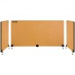VEVOR Desk Divider 60'' Desk Privacy Panel, 3 panels Privacy Acoustic panel, Sound Absorbing Acoustic Privacy panel, Μειώστε το θόρυβο και τις οπτικές περισπασμούς, Ελαφρύ κίτρινο διαχωριστικό με σφιγκτήρα