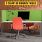 VEVOR Desk Divider 60'' Desk Privacy Panel, 3 panels Privacy Acoustic panel, Sound Absorbing Acoustic Privacy panel, Μειώστε το θόρυβο και τις οπτικές περισπασμούς, Ελαφρύ πράσινο διαχωριστικό με σφιγκτήρα