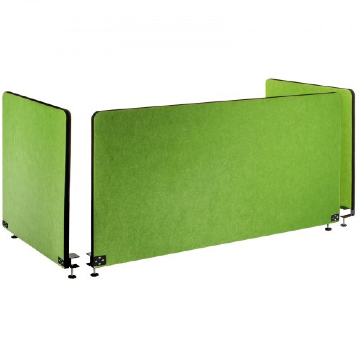 VEVOR Desk Divider 60'' Desk Privacy Panel, 3 panels Privacy Acoustic panel, Sound Absorbing Acoustic Privacy panel, Μειώστε το θόρυβο και τις οπτικές περισπασμούς, Ελαφρύ πράσινο διαχωριστικό με σφιγκτήρα