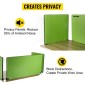 VEVOR Desk Divider 60'' Desk Privacy Panel, 3 panels Privacy Acoustic panel, Sound Absorbing Acoustic Privacy panel, Μειώστε το θόρυβο και τις οπτικές περισπασμούς, Ελαφρύ πράσινο διαχωριστικό με σφιγκτήρα