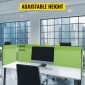 VEVOR Desk Divider 60'' Desk Privacy Panel, 3 panels Privacy Acoustic panel, Sound Absorbing Acoustic Privacy panel, Μειώστε το θόρυβο και τις οπτικές περισπασμούς, Ελαφρύ πράσινο διαχωριστικό με σφιγκτήρα