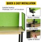 VEVOR Desk Divider 60'' Desk Privacy Panel, 3 panels Privacy Acoustic panel, Sound Absorbing Acoustic Privacy panel, Μειώστε το θόρυβο και τις οπτικές περισπασμούς, Ελαφρύ πράσινο διαχωριστικό με σφιγκτήρα