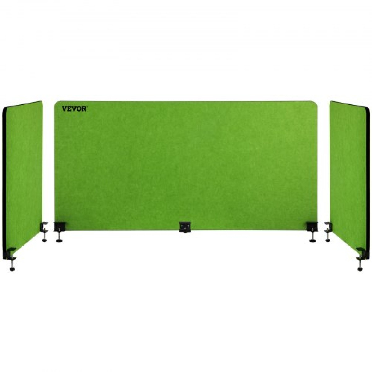 VEVOR Desk Divider 60'' Desk Privacy Panel, 3 panels Privacy Acoustic panel, Sound Absorbing Acoustic Privacy panel, Μειώστε το θόρυβο και τις οπτικές περισπασμούς, Ελαφρύ πράσινο διαχωριστικό με σφιγκτήρα