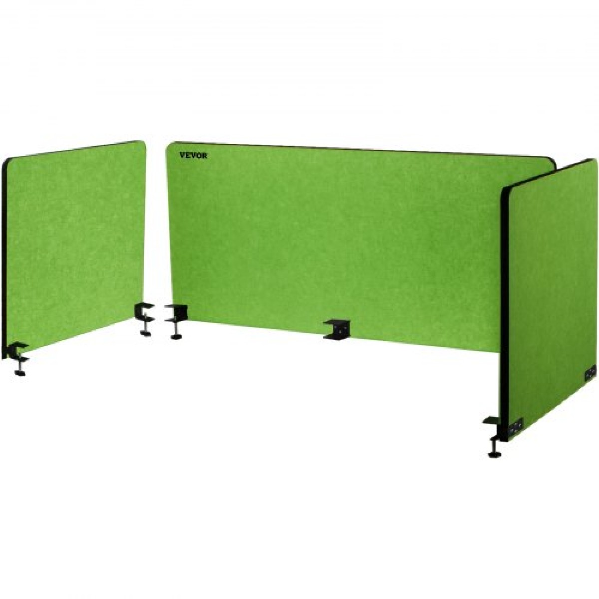 VEVOR Desk Divider 60'' Desk Privacy Panel, 3 panels Privacy Acoustic panel, Sound Absorbing Acoustic Privacy panel, Μειώστε το θόρυβο και τις οπτικές περισπασμούς, Ελαφρύ πράσινο διαχωριστικό με σφιγκτήρα