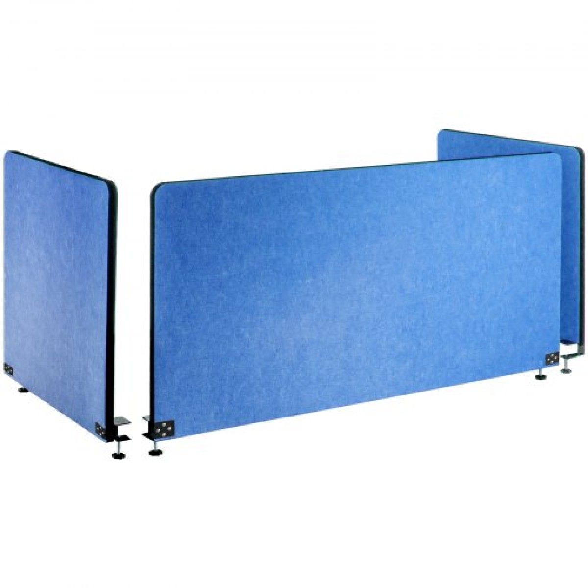 VEVOR Desk Divider 60'' Desk Privacy Panel, 3 Panels Privacy Acoustic Panel, Sound Absorbing Acoustic Privacy Panel, Μειώστε το θόρυβο και τις οπτικές περισπασμούς, Ελαφρύς διαχωριστής με σφιγκτήρα Navy Blue