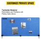VEVOR Desk Divider 60'' Desk Privacy Panel, 3 Panels Privacy Acoustic Panel, Sound Absorbing Acoustic Privacy Panel, Μειώστε το θόρυβο και τις οπτικές περισπασμούς, Ελαφρύς διαχωριστής με σφιγκτήρα Navy Blue