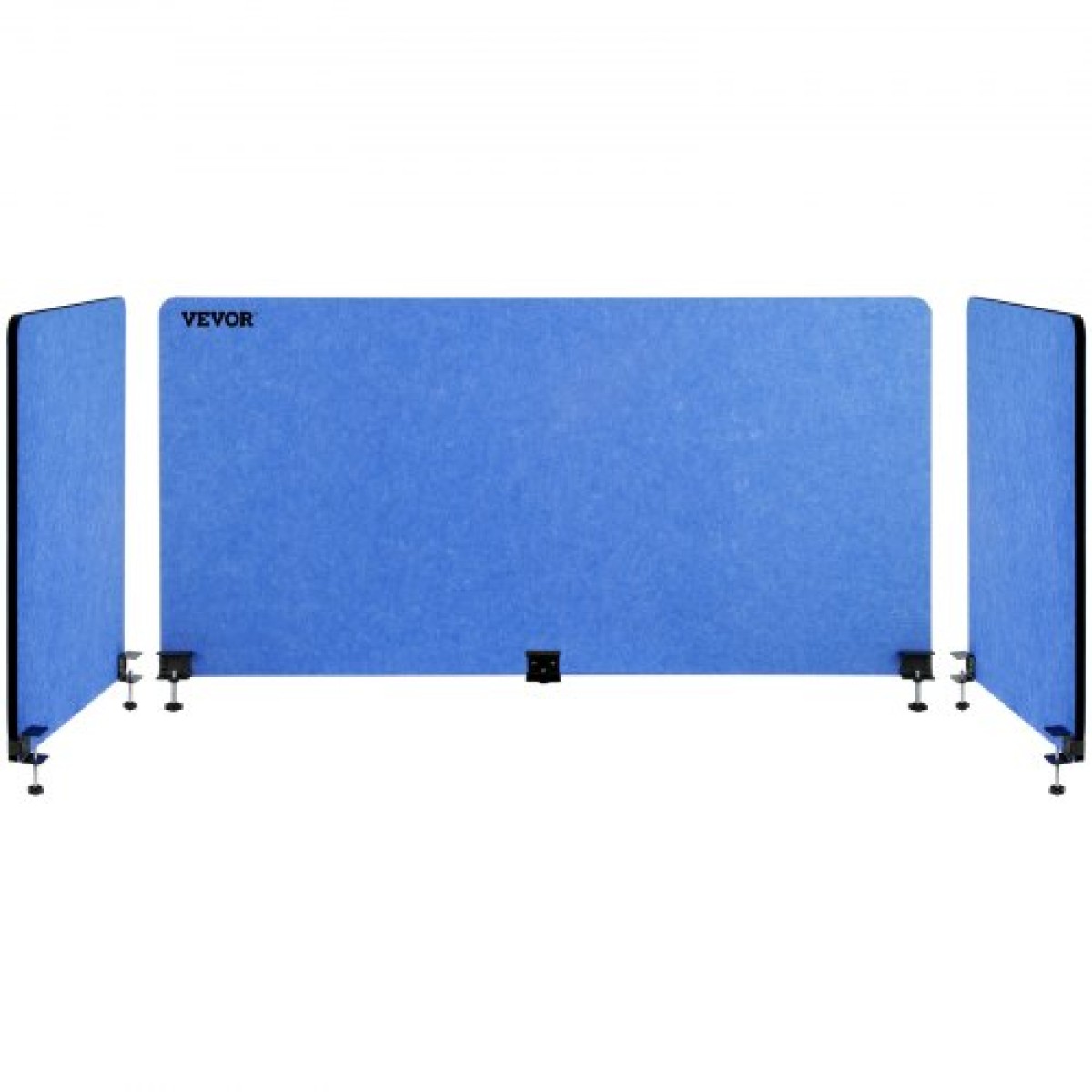 VEVOR Desk Divider 60'' Desk Privacy Panel, 3 Panels Privacy Acoustic Panel, Sound Absorbing Acoustic Privacy Panel, Μειώστε το θόρυβο και τις οπτικές περισπασμούς, Ελαφρύς διαχωριστής με σφιγκτήρα Navy Blue