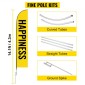 VEVOR Advertising Flag κοντάρι, 10 x Feather Flag Bundles with Ground Spike, 16 ft Windless Flag κοντάρια με πάσσαλο τοποθέτησης στο έδαφος, 6 τμχ Swooper Flag Pole Kit, Σημαία επιγραφής για επιχειρήσεις Βιτρίνες καταστημάτων