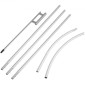 VEVOR Advertising Flag κοντάρι, 10 x Feather Flag Bundles with Ground Spike, 16 ft Windless Flag κοντάρια με πάσσαλο τοποθέτησης στο έδαφος, 6 τμχ Swooper Flag Pole Kit, Σημαία επιγραφής για επιχειρήσεις Βιτρίνες καταστημάτων