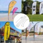 VEVOR Advertising Flag κοντάρι, 12 x Feather Flag Bundles with Ground Spike, 16 ft Windless Flag κοντάρια με πάσσαλο τοποθέτησης στο έδαφος, 6 τμχ κιτ κοντάρι με σημαία Swooper, Σημαία επιγραφής για επιχειρήσεις Βιτρίνες καταστημάτων